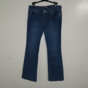 Stylish Women's Boot Cut Jeans - Deep Blue Size 9 .
